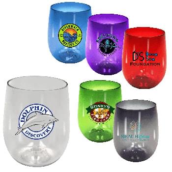 12 oz. Recycled Stemless Wine Glass, Full Color Digital