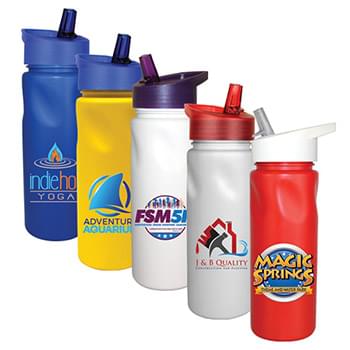 24 Oz. Cycle Bottle with Straw Cap Lid, Full Color Digital