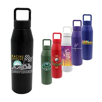 25 oz. Recycled Aluminum Bottle with Carabiner Lid, Full Color Digital