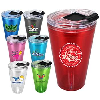 16 oz. Victory Acrylic Tumbler with Flip Top Lid, Full Color Digital