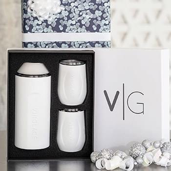 Vinglacé® Wine Bottle Insulator & 2 Glass Gift Set